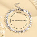 Stainless Steel Fashion Leaf Wheat Bracelet